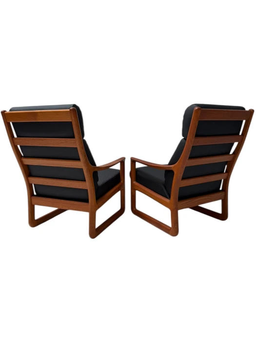 Mid-Century Modern Chairs and Hocker by Johannes Andersen for Silkeborg, 1960s